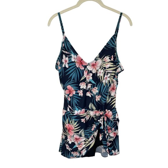 Alisha Levine Tropical Floral Print One-Piece Swimsuit, 14 - Picture 1 of 10